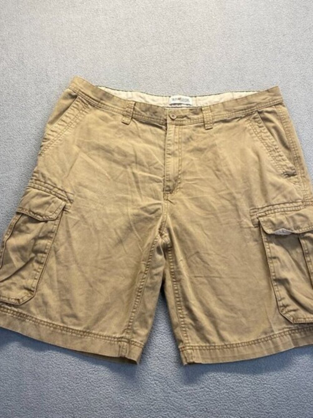 Sun River Cargo Shorts Men's Size 40 Mid Rise Hiking Beige,Outdoor